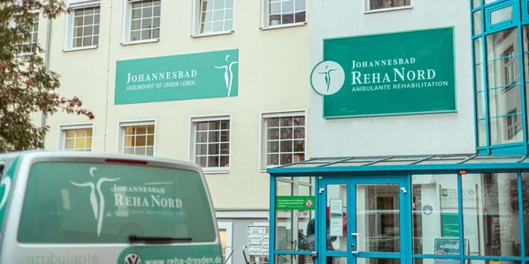 Außenaufnahme Johannesbad ambulante Reha Nord in Dresden Außenaufnahme Johannesbad ambulante Reha Nord in Dresden